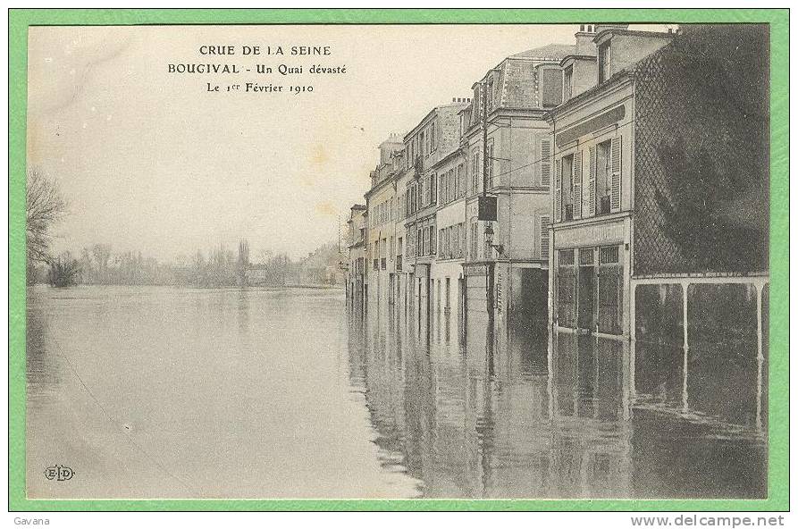 78 Crue De La Seine - BOUGIVAL - Un Quai Dévasté - Bougival