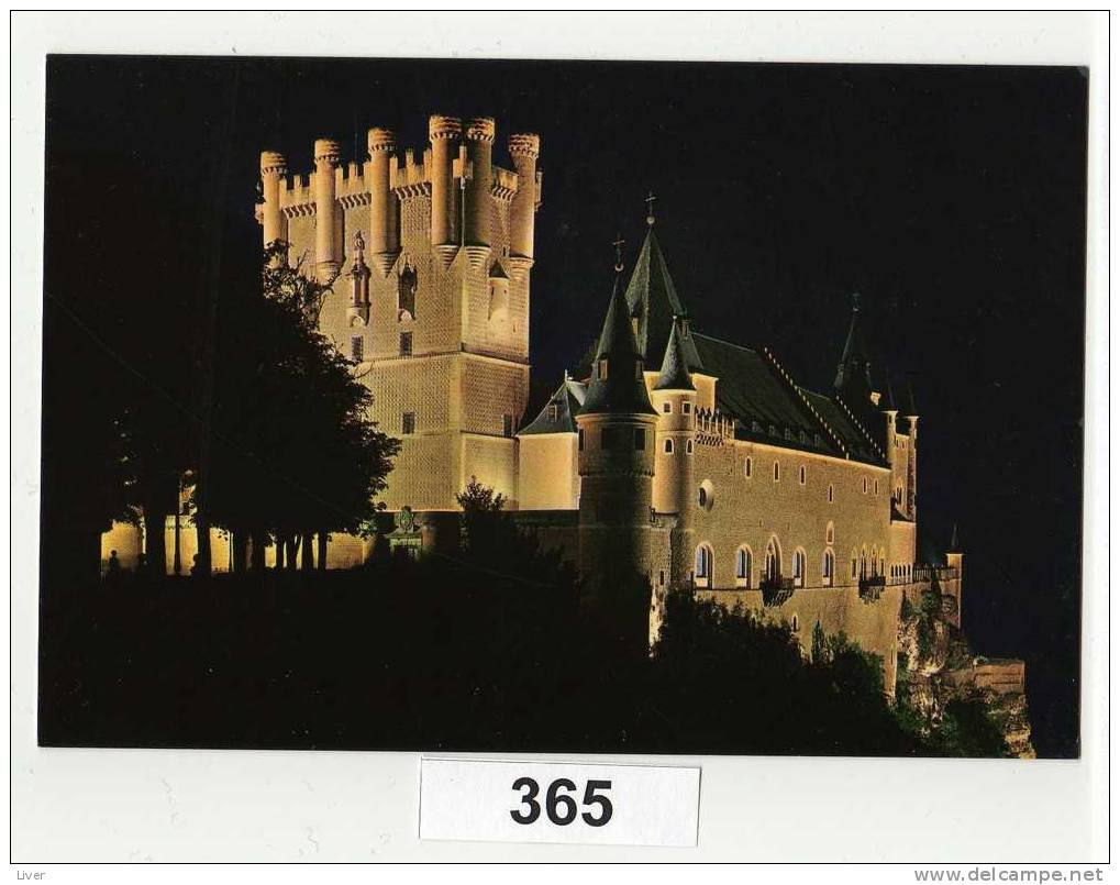 Segovia Façade Principale De L'alcazar(chateau) Vue Nocturne - Segovia