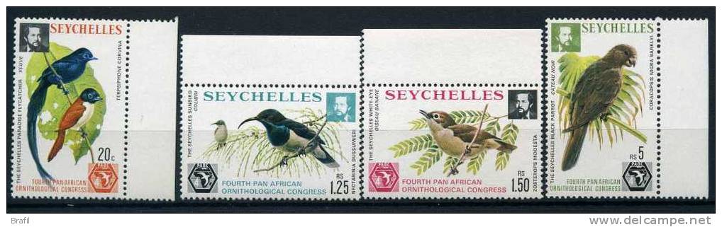 1976 Seychelles, Uccelli , Serie Completa Nuova (**) - Seychelles (...-1976)