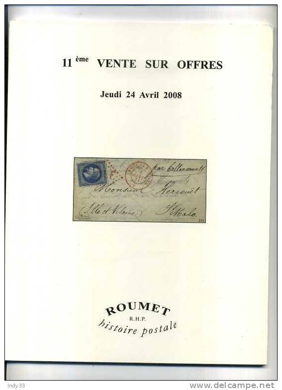 - VENTE SUR OFFRES 2008 . ROUMET - Catalogues For Auction Houses