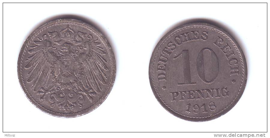 Germany 10 Pfennig 1918 Zinc WWI Issue - 10 Pfennig