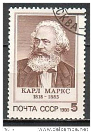 RUSSIA / RUSSIE - 1988 - 170 Ans De La Naissance De Karl Marx - 1v - Obl. - Karl Marx