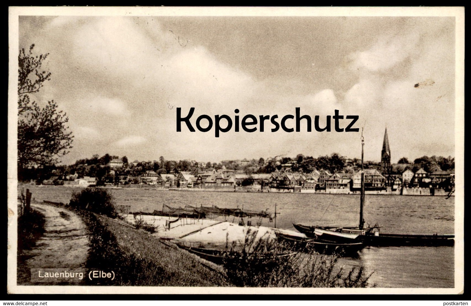 ALTE POSTKARTE LAUENBURG ELBE 1931 Fischer Fishing Boat Barque De Pêche Schleswig Holstein Cpa Postcard Ansichtskarte AK - Lauenburg