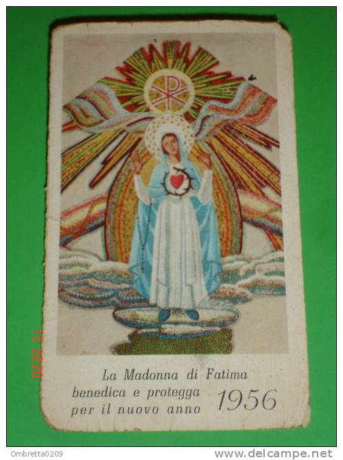 Madonna Di FATIMA -  Santino / Calendarietto Semestrino 6 Mesi - Anno 1956 - Petit Format : 1941-60