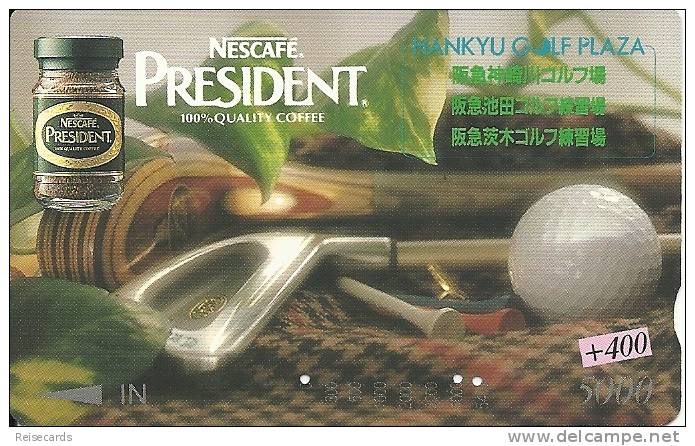 Japan: Prepaid. Nestlé, Nescafé President, Hankyu Golf Plaza - Sonstige & Ohne Zuordnung