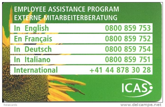 ICAS Employee Assistance Programm. Help Card - Sonstige & Ohne Zuordnung