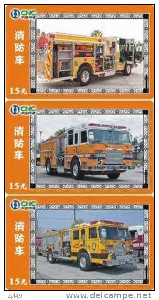 A04349 China Phone Cards Fire Engine 57pcs - Firemen