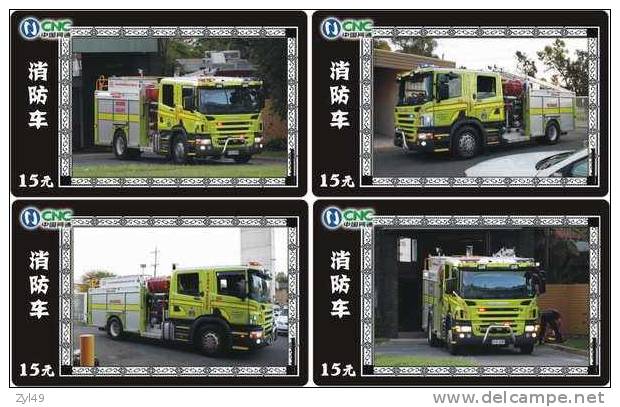 A04349 China Phone Cards Fire Engine 57pcs - Pompiers