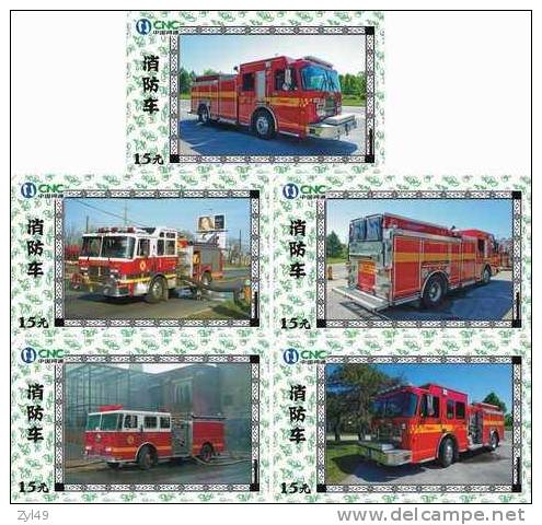 A04349 China Phone Cards Fire Engine 57pcs - Brandweer