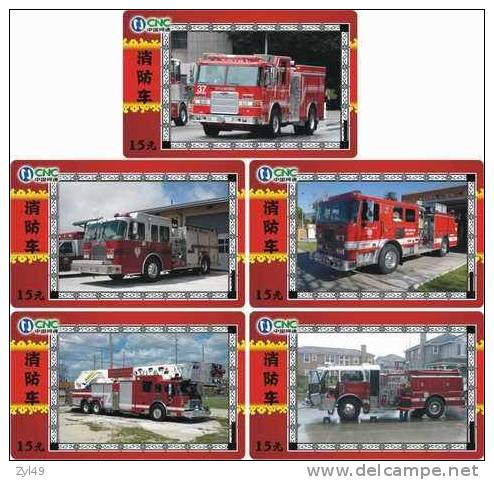 A04349 China Phone Cards Fire Engine 57pcs - Firemen