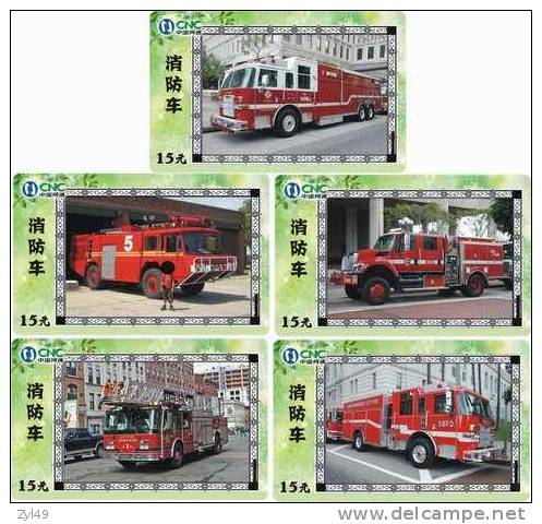 A04349 China phone cards Fire Engine 57pcs