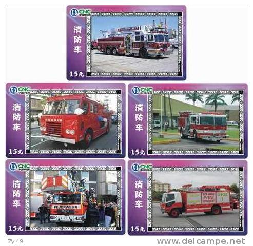 A04349 China phone cards Fire Engine 57pcs