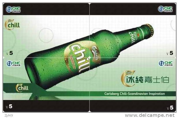 B04049 China Phone Cards Carlsberg Beer Puzzle 38pcs - Alimentation