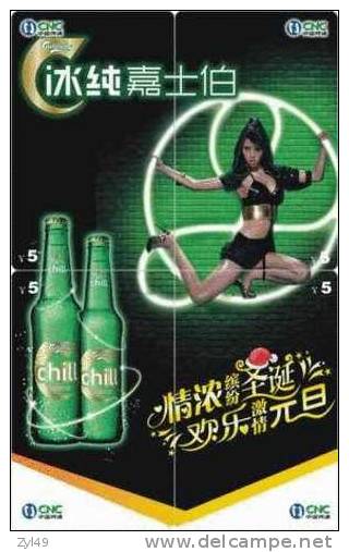 B04049 China phone cards Carlsberg Beer puzzle 38pcs