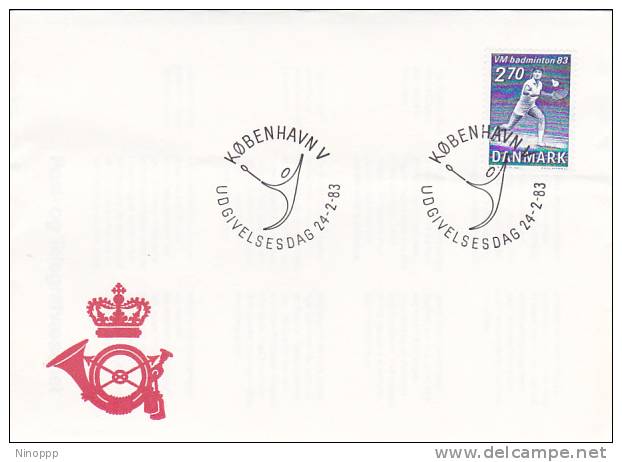 Denmark 1983 Sport  Badminton  Souvenir Cover - Bádminton