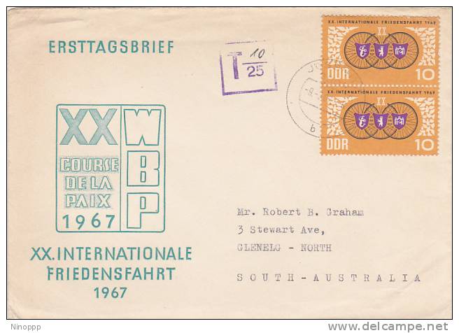 Germany DDR 1967  Cycling  Competition Taxed Cover - Cycling