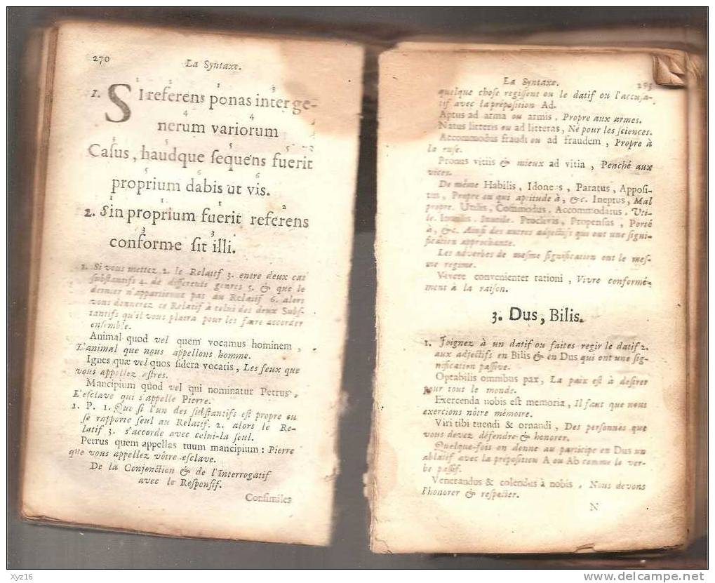 grammaire de DESPAUTERE abrégé du Père Jean GAUDIN de 1722