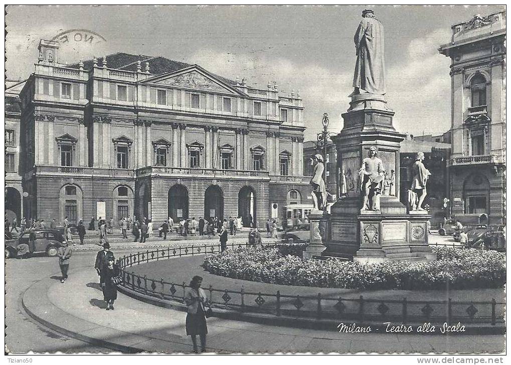 MILANO  PIAZZA   DELLA SCALA TEATRO  -F468-FG - Milano (Milan)