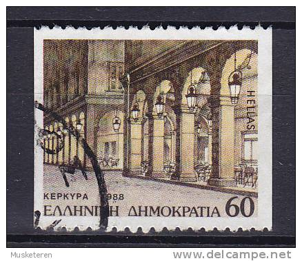 Greece 1988 Mi. 1709 C    60 Dr Provinzhauptstadt Liston, Korfu 2- Sided Perf. - Used Stamps