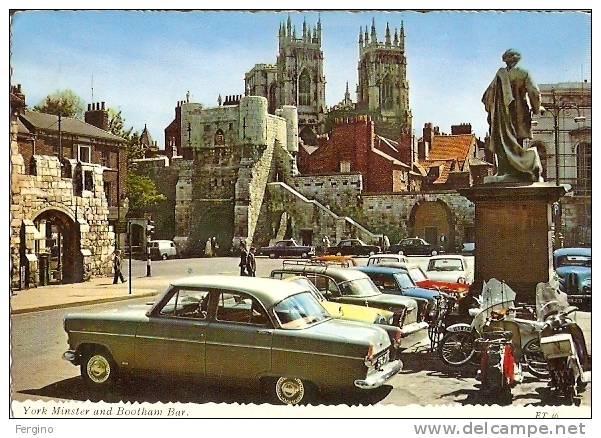 2984 - YORK MINSTER AND BOOTHAM BAR (REGNO UNITO) - Movimetata Con Auto (car) In Primo Piano - York