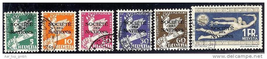 Schweiz Ämter SDN 1932 Satz Zu# 36-41 Gestempelt - Dienstzegels