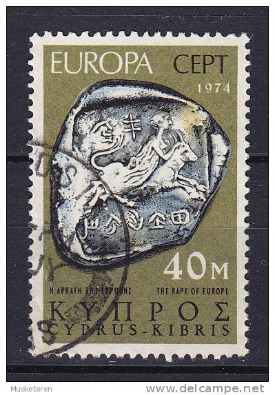 Cyprus 1974 Mi. 410    40 M Europa CEPT Skulptur Raub Der Europa Silbermünze Silver Coin - Usados