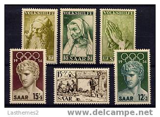 SARRE Yvert 347/9 Et 352/54 ** NEUFS, 6 Valeurs, Année 1955 - Neufs