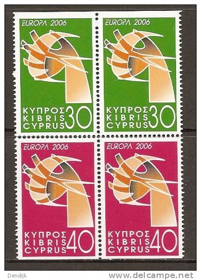 Europa CEPT 2006: Cyprus / Zypern / Chypre - Stamps From Booklet ** - 2006