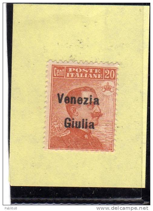 VENEZIA GIULIA 1918 SOPRASTAMPATI D´ITALIA 20C MNH - Venezia Giulia