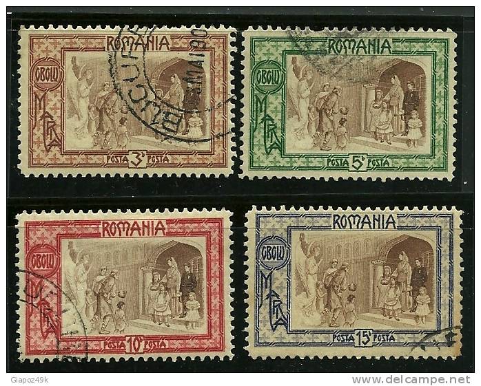 ● ROMANIA 1907 - BENEFICENZA - N. 203 / 06 Usati - Serie Completa - Cat. ? € - Lotto N. 1731 - Used Stamps