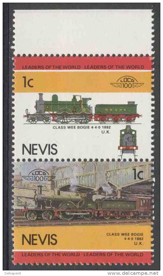 Nevis 1985 Mi 260-261 YT 279-280 ** Class Wee Bogie 4-4-0 (1882) Great Britain / U.K. - Treinen