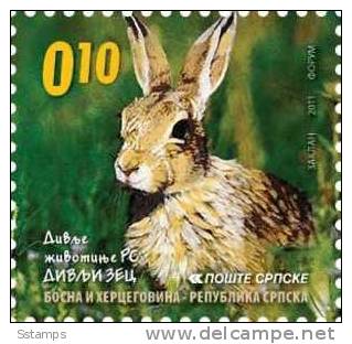 2011-RS   BOSNIA SERBISCHE REPUBLIK FAUNA NEVER HINGED - Conejos