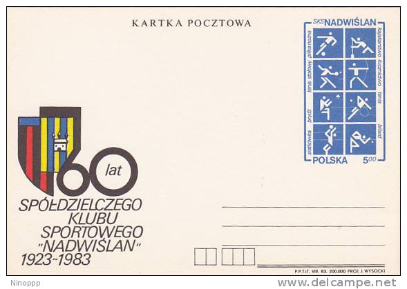 Poland 1983 Sports 60th Anniversary Unused Card - Other & Unclassified