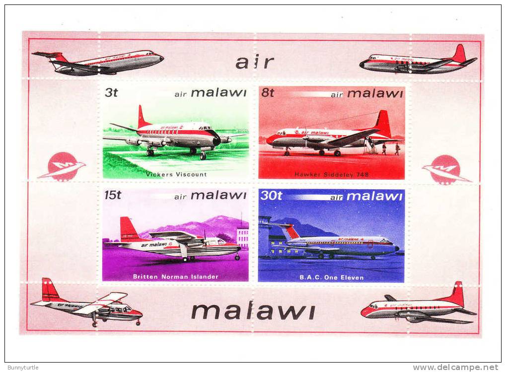 Malawi 1972 Airplanes S/S MNH - Malawi (1964-...)