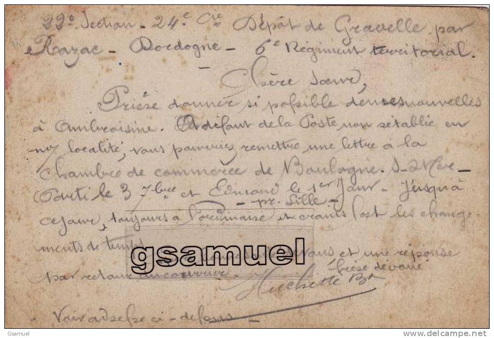 Correspondances Des Armées Françaises. 1914-1918. - Franchise Militaire : - (voir Scan Recto-verso). - Lettres & Documents