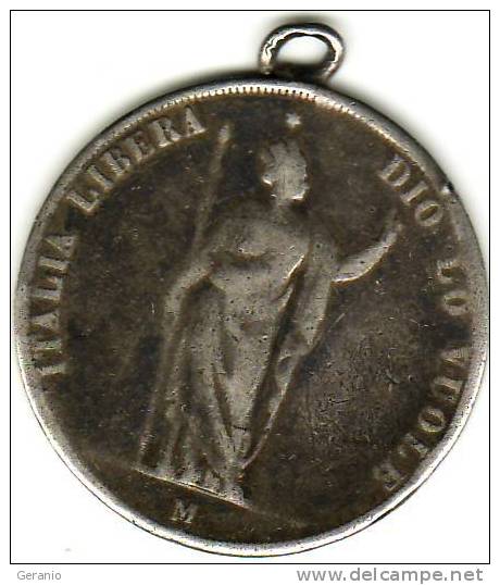 MEDAGLIA GOVERNO PROVVISORIO LOMBARDIA 1848 - Autres & Non Classés