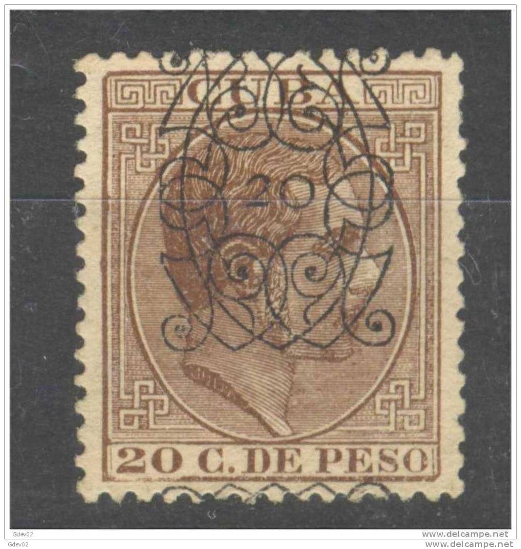 CU82-L3371.España..Spain. Espagne.CUBA ESPAÑOL.Alfonso Xll.1883.(Ed 82*) Con Charnela.MGNIFICO - Kuba (1874-1898)