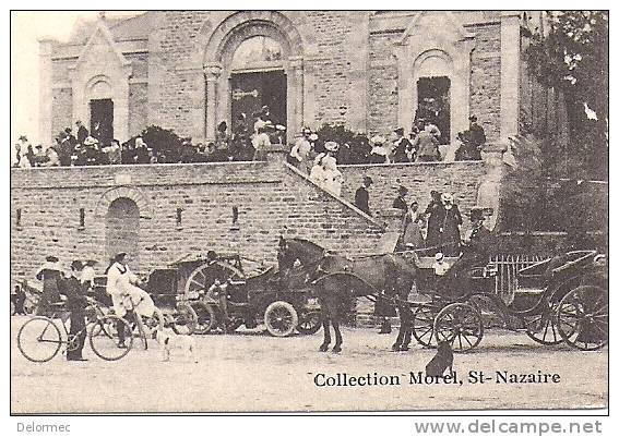 CPA  La Baule 44 Loire Atlantique La Chapelle Sortie De Messe Belle Animation édit  Morel St Nazaire °250 écrite Timbrée - La Baule-Escoublac