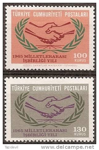 TURKEY - Mint Lightly Hinged * 1965 IYC. Scott 1646-7 - Unused Stamps