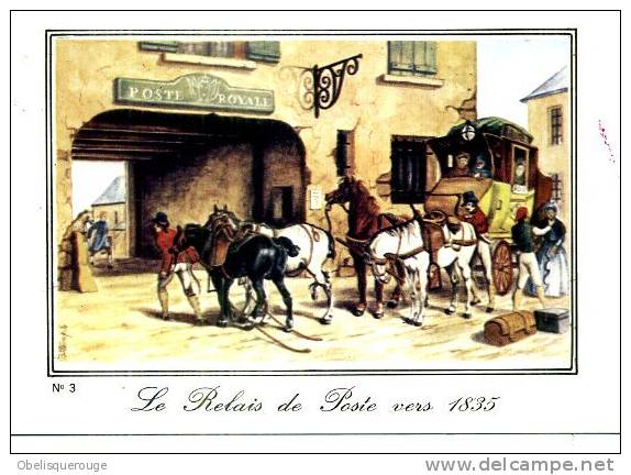 Musee POSTAL N ° 3 RELAIS DE POSTES VERS 1835 CHEVAUX  COLL BETEMPS - Transporter & LKW