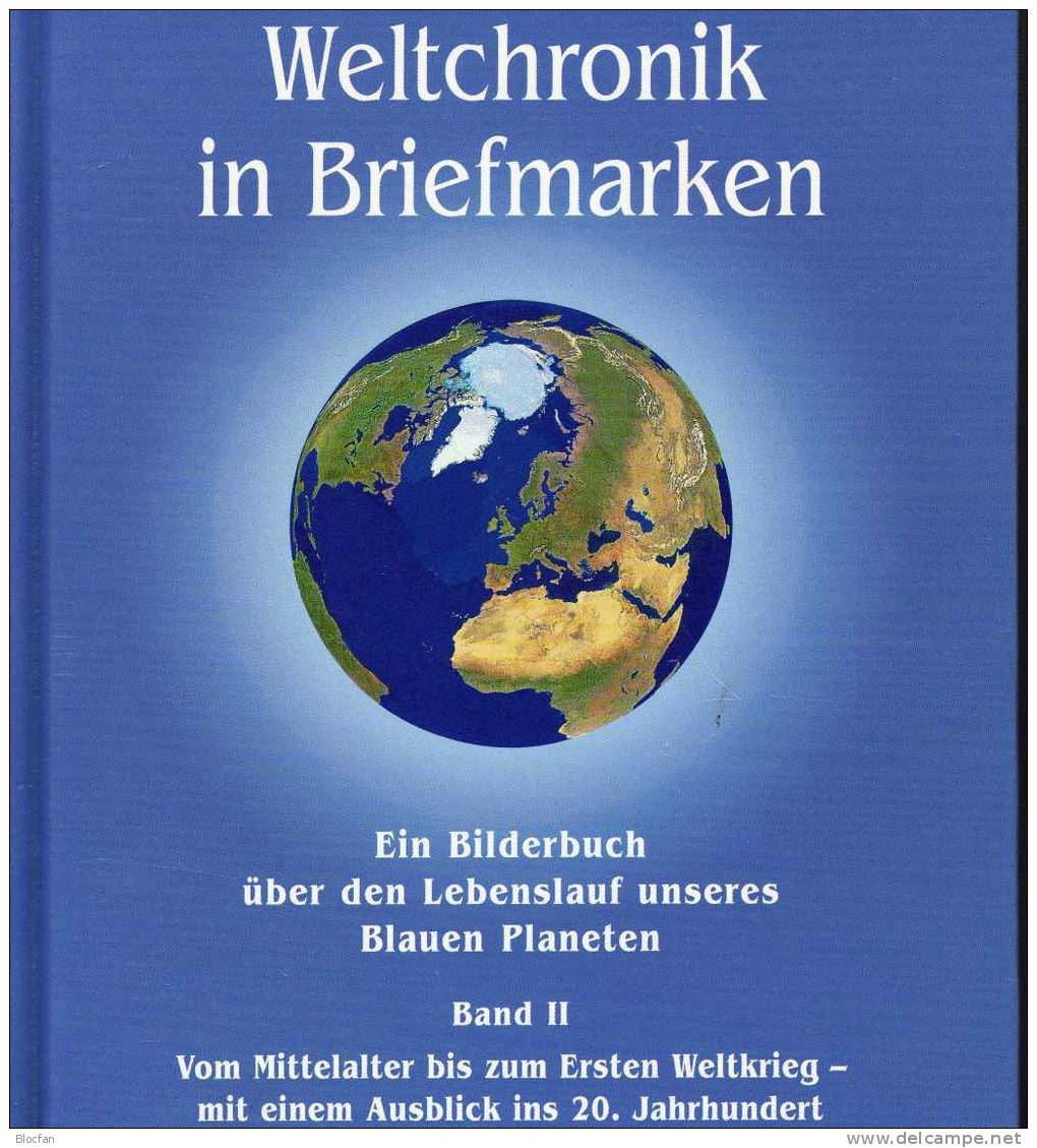 Weltchronik In Briefmarken 1998 Bis Ins 20.Jhd. Antiquarisch 60€ Fachbuch über Die Erde Mit 800 Postwertzeichen Belegt - Chroniques & Annuaires