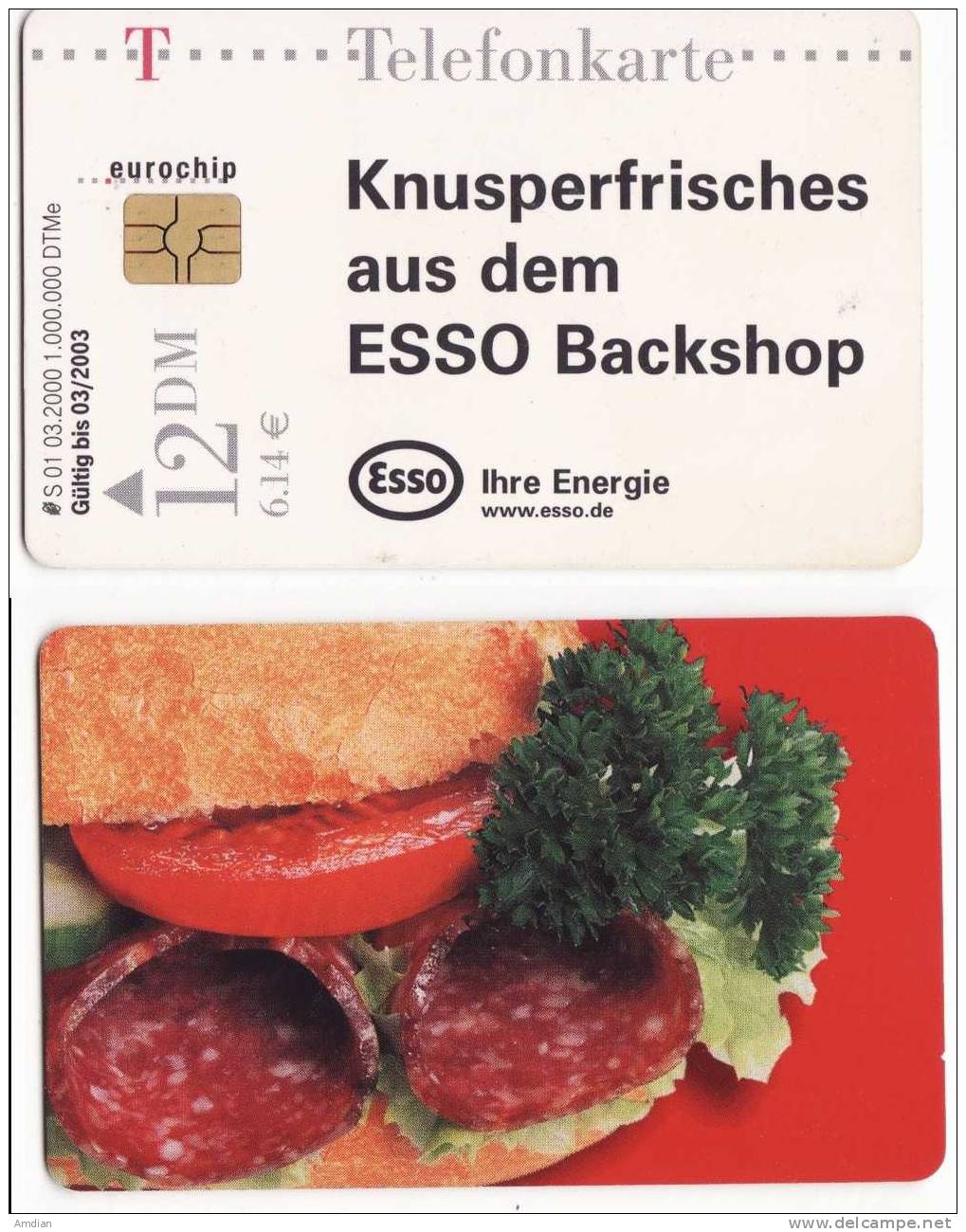 GERMANY - ESSO Advertising - 03/2000 - Tirage 1000000 - Phonecard / Telecarte - Reclame