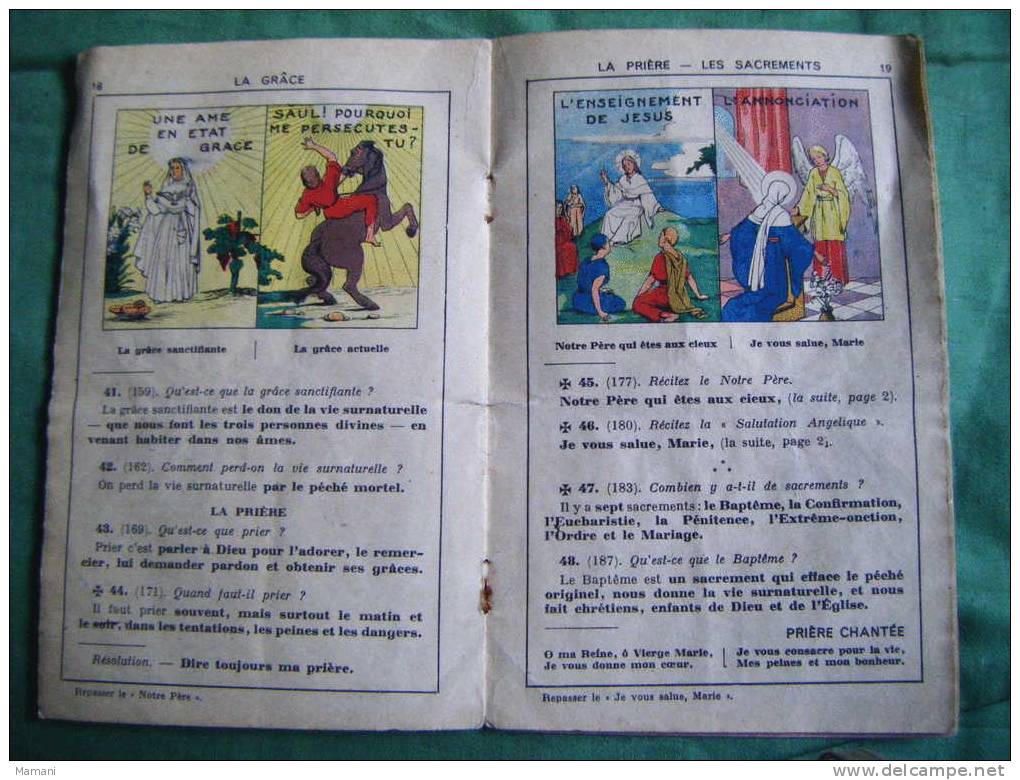 Mon Petit Catechisme Illustre Par H. Coquet -chanoine Prigent  -tolra Editeur A Paris.vintage Vieux Francais - Collections