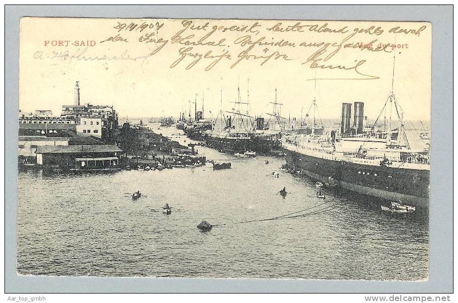 Ägypten Port Said 1907-04-29 Hafen Foto D.L. #8093 - Autres & Non Classés