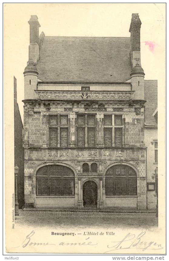 45/CPA 1900 - Beaugency - Hotel De Ville - Beaugency