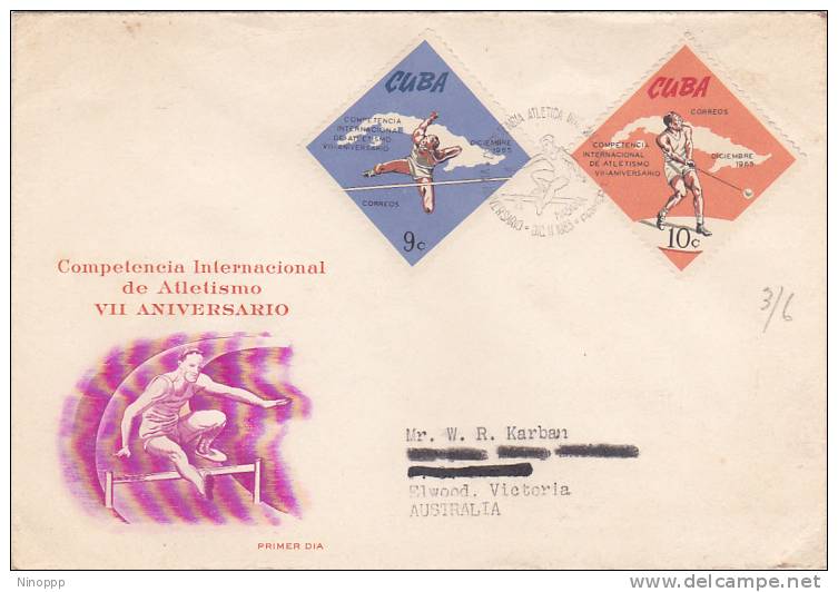 Cuba 1965 Sport Association VII Anniversary FDC - Other & Unclassified