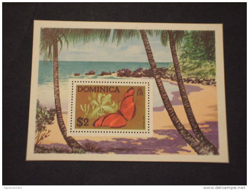 DOMINICA - BF 1975 FARFALLE - NUOVI(++)-TEMATICHE. - Dominica (1978-...)