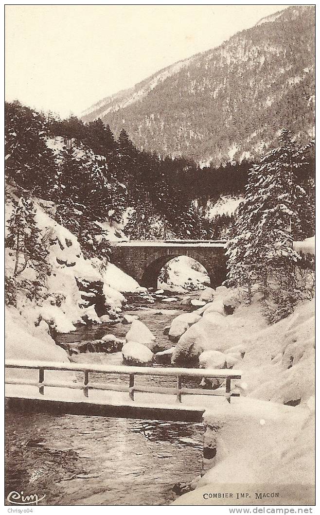 14ch     74  ROUTE D'UGINE A FLUMET NEIGE PONT - Autres & Non Classés