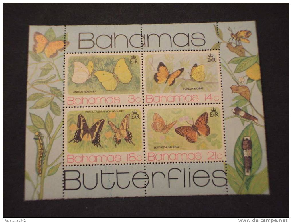 BAHAMAS - BF 1975 FARFALLE - NUOVI(++)-TEMATICHE. - Bahamas (1973-...)