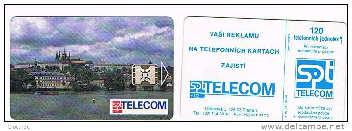 REPUBBLICA CECA (CZECH REPUBLIC) - SPT TELECOM  CHIP- 1993 PRAGUE CASTLE 120 UNITS  N.4 / 06.93  - USED - RIF. 3234 - República Checa